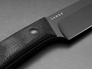 The Hell Gap fixed blade camping knife in black.