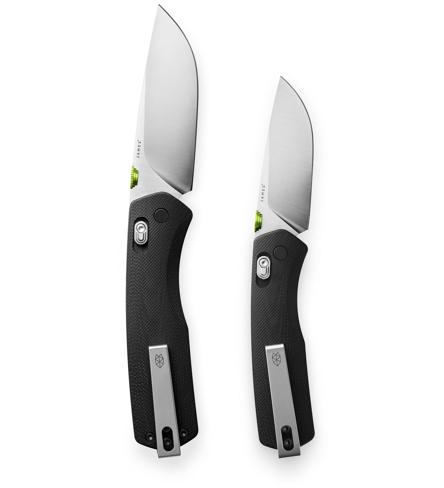 The Carter EDC folding slide lock pocket knife in XL and medium sizes.