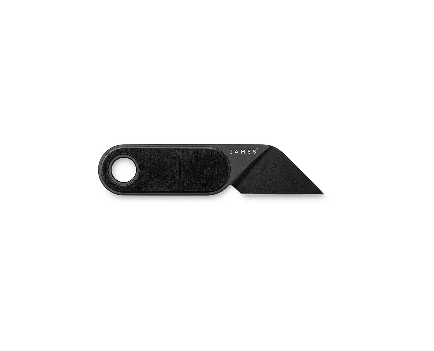 The Abbey knife with black handle and black blade.
