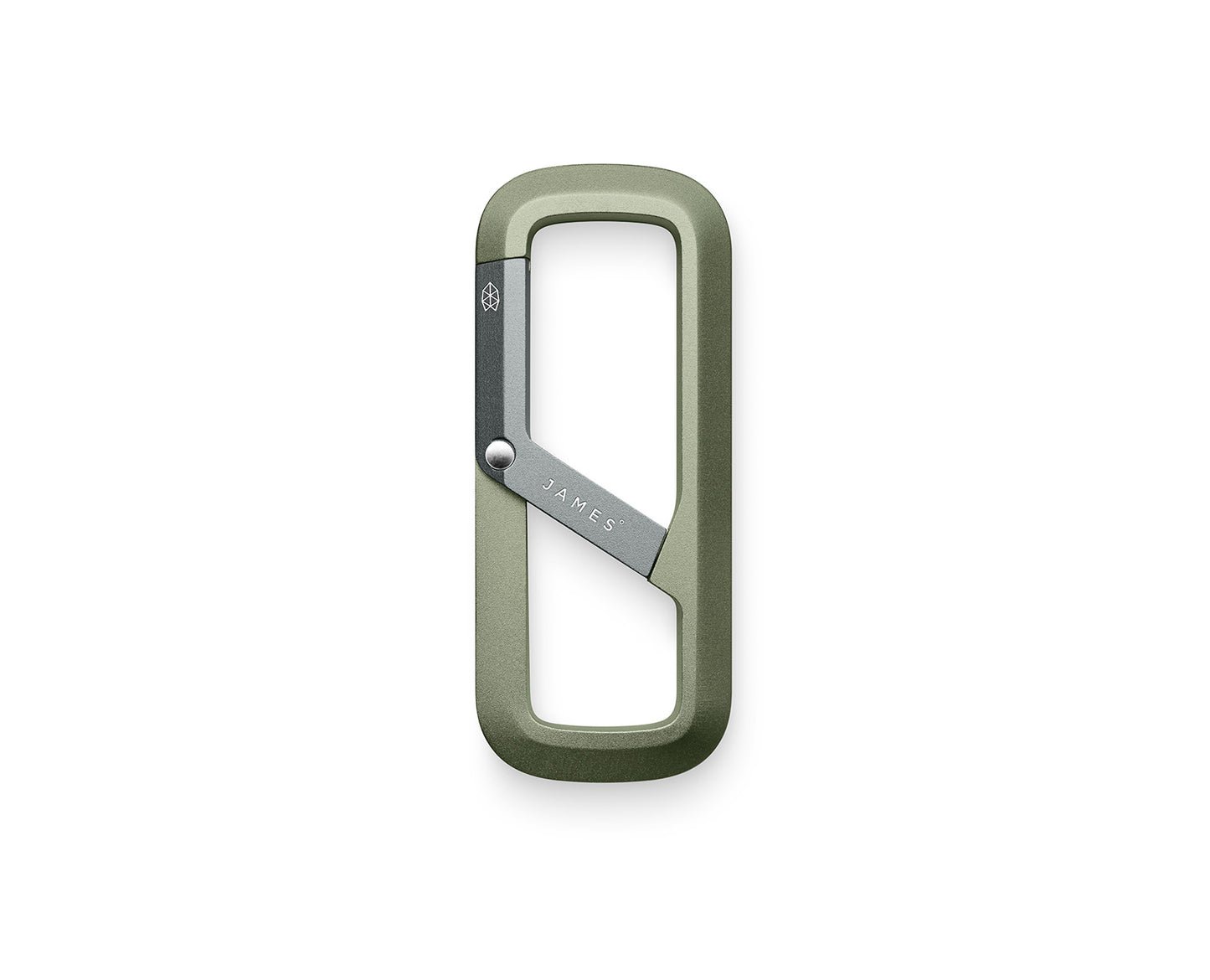 The Madison EDC keychain carabiner in grove and black.