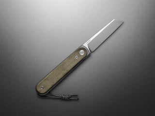 The Duval classic EDC flipper folding pocket knife with an OD green handle.