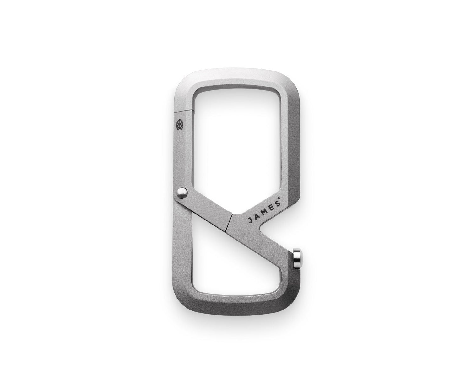 The Mehlville EDC keychain carabiner in titanium