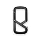 The Mehlville EDC keychain carabiner in black.
