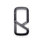 The Mehlville EDC keychain carabiner in space gray.