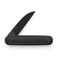 The Pike edc gentlemens slip lock pocket knife with black handle and black blade.