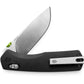 The Carter XL modern EDC folding slide lock pocket knife with a stainless steel blade and black handle.