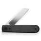The Duval classic EDC flipper gentelmens folding pocket knife with black micarta handle and stainless steel blade.