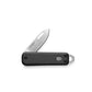 The Elko EDC keychain slip joint folding pocket knife with black handle and stainless steel blade.