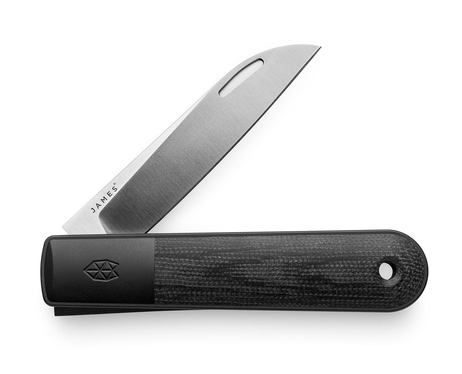 The Wayland classic EDC slip joint folding Barlow pocket knife with black handle and stainless steel blade.