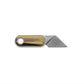 The Abbey mini fixed blade knife with tie dye tan handle and stainless steel blade.