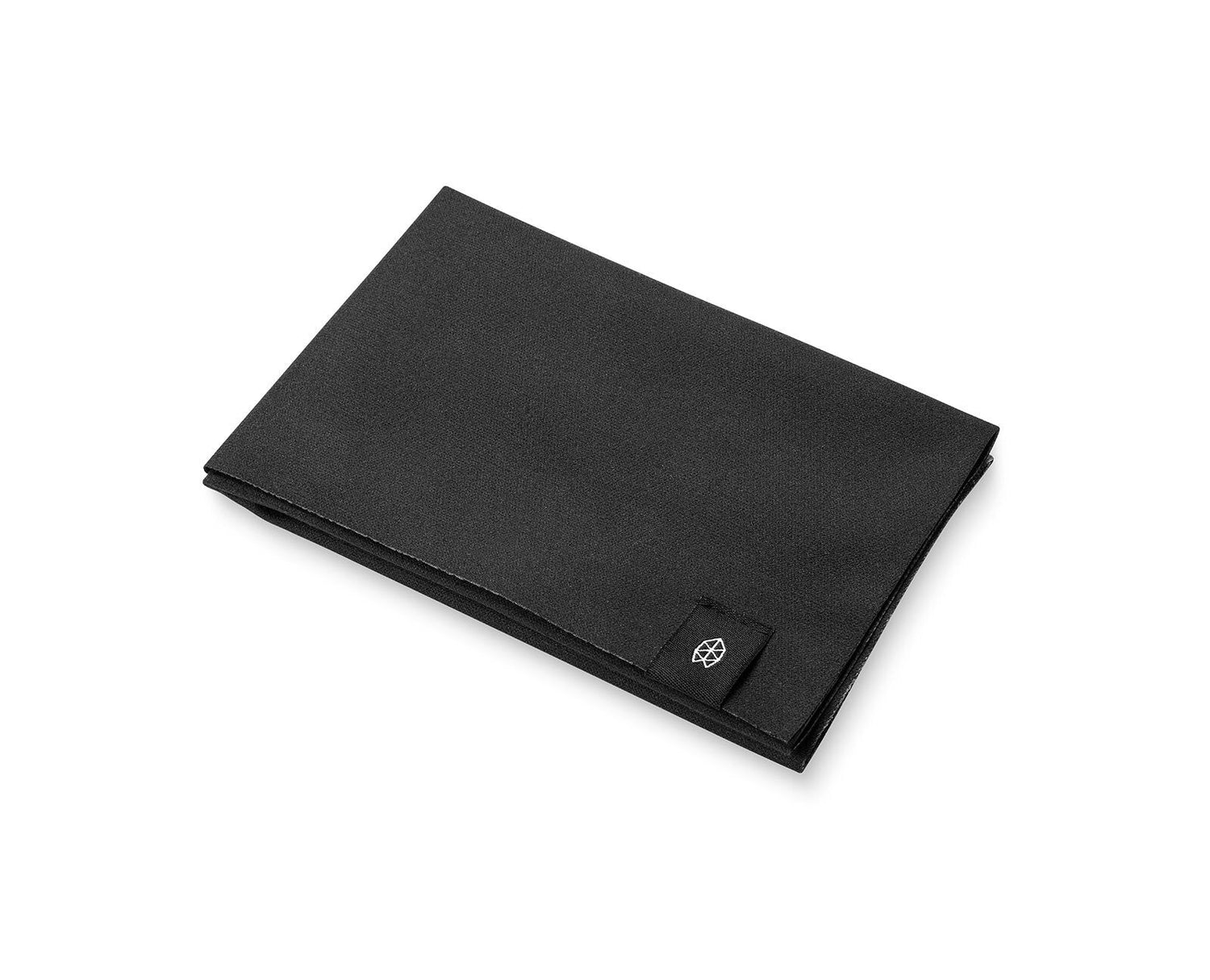 The TJB microfiber cloth in black.