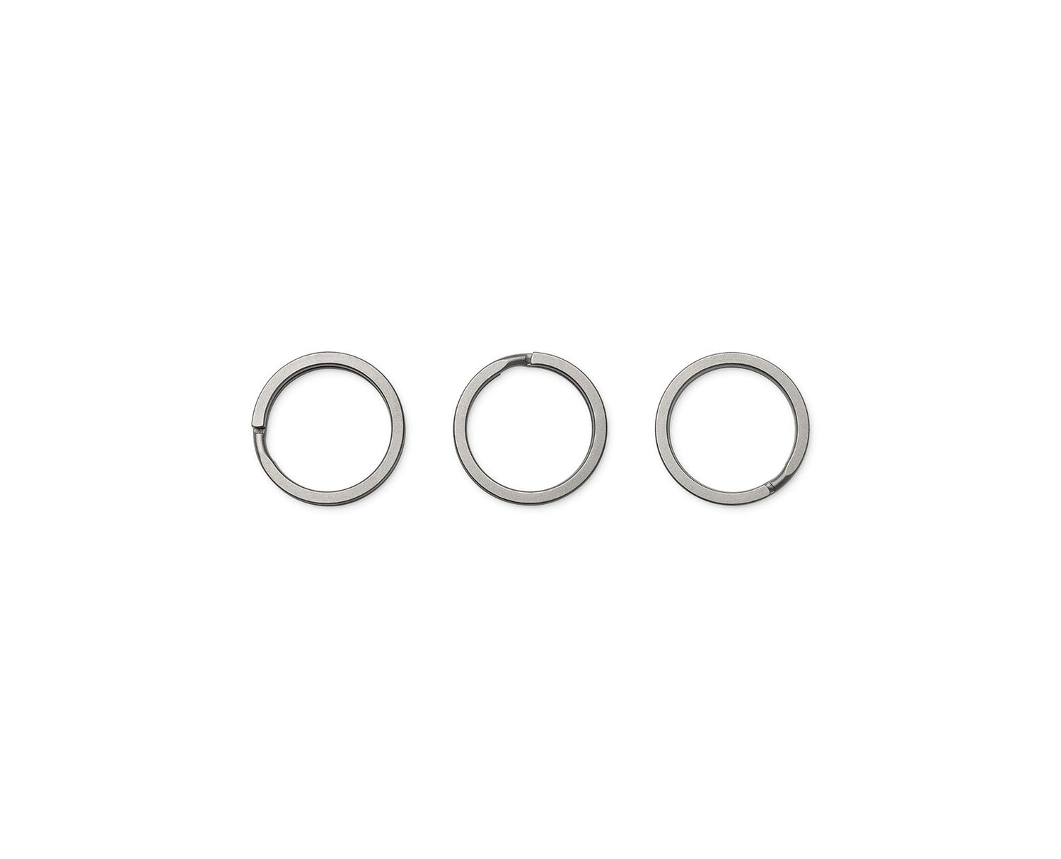 Three titanium key rings.