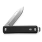 The Ellis Slim EDC slip joint folding pocket knife in black with stainless steel blade.