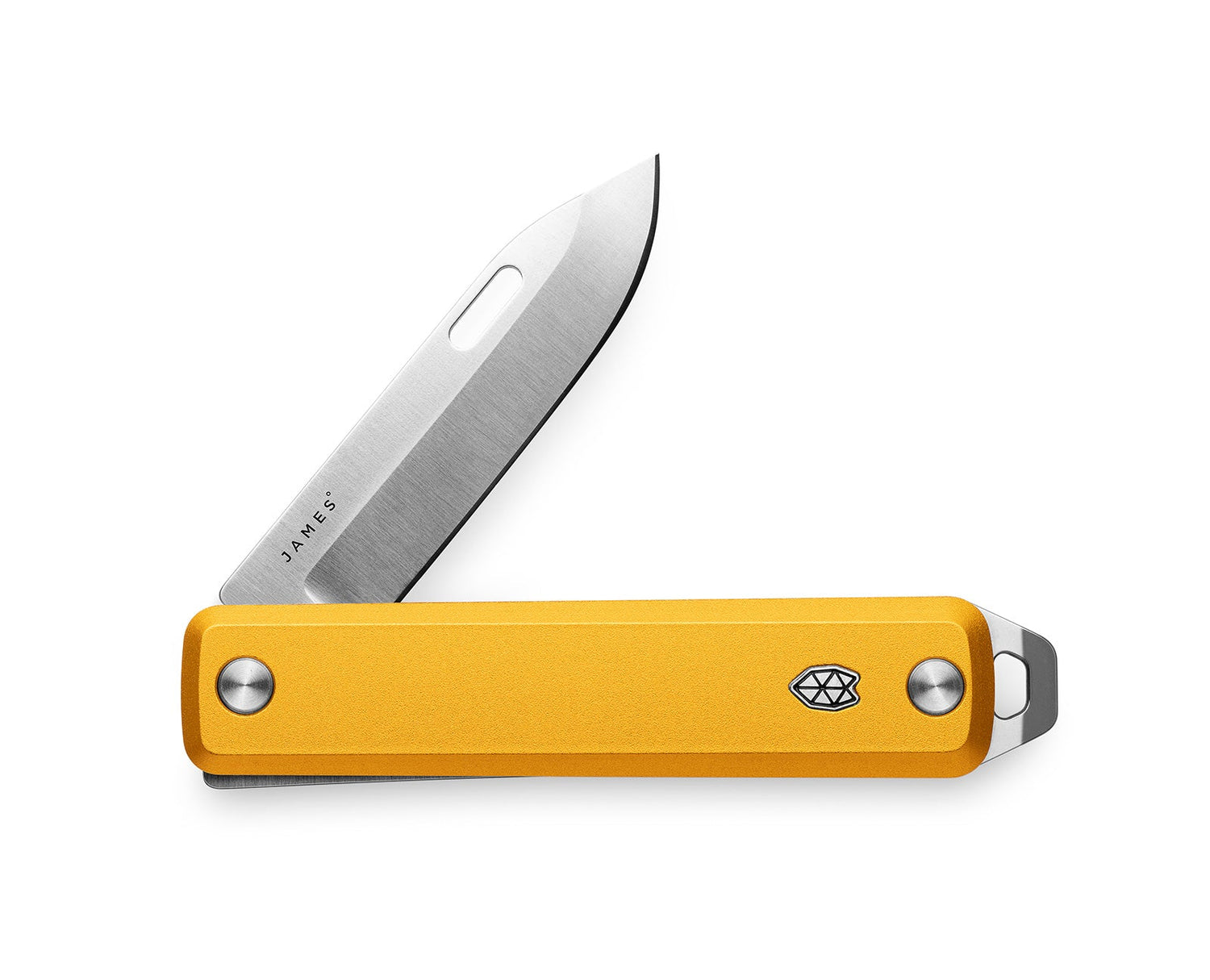 The Ellis Slim EDC slip joint folding pocket knife in canary with stainless steel blade.