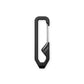 The Holcombe EDC keychain carabiner in black and stainless.