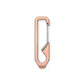 The Holcombe EDC keychain carabiner in rose gold and stainless.
