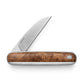 The sycamore wood Pike traditional slip joint gentlemen's folding pocket knife.