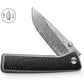 The limited edition carbon fiber and Damasteel Barnes integral titanium EDC pocket knife. 