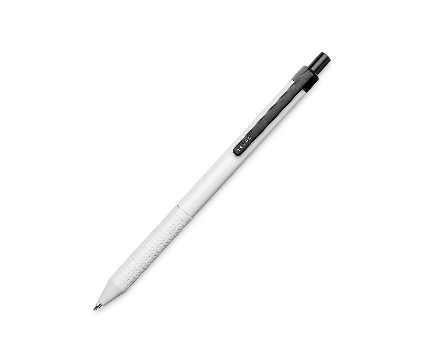 The Burwell EDC click pen in bone white and black.