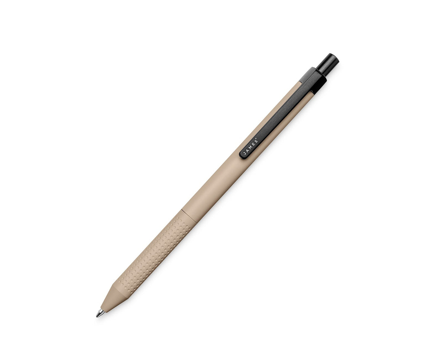 The Burwell EDC click pen in coyote tan and black. 