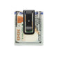 The Martindale titanium black money clip with cash.
