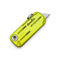 The Palmer Clear EDC utility box cutter knife in electric green.