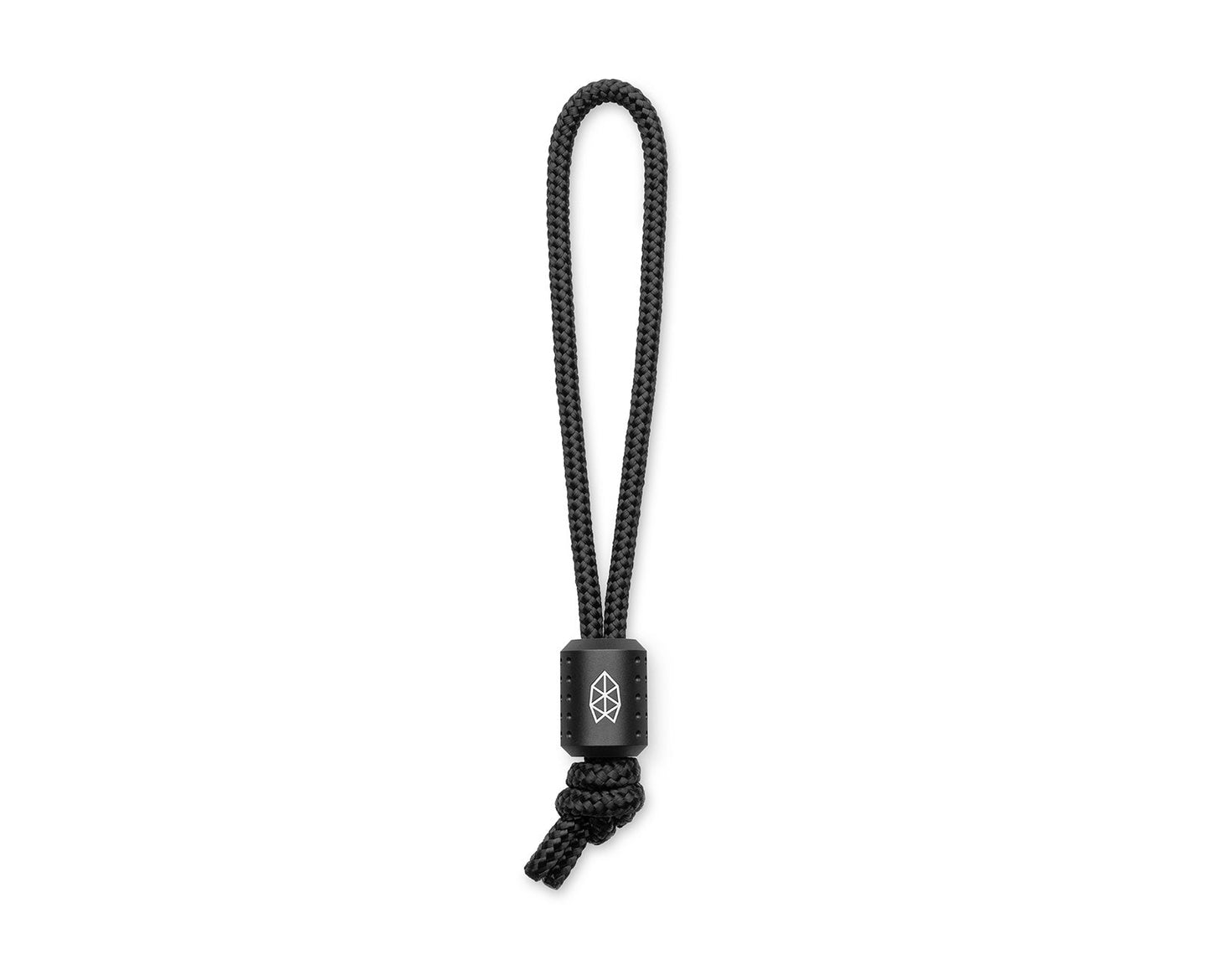 The Adler EDC lanyard and bead in black.