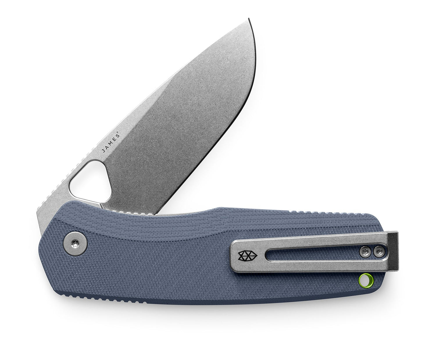 The Folsom Pro EDC folding liner lock pocket knife in Tidal Blue.