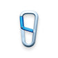 The Hardin keychain carabiner in sea wave blue and cerulean.