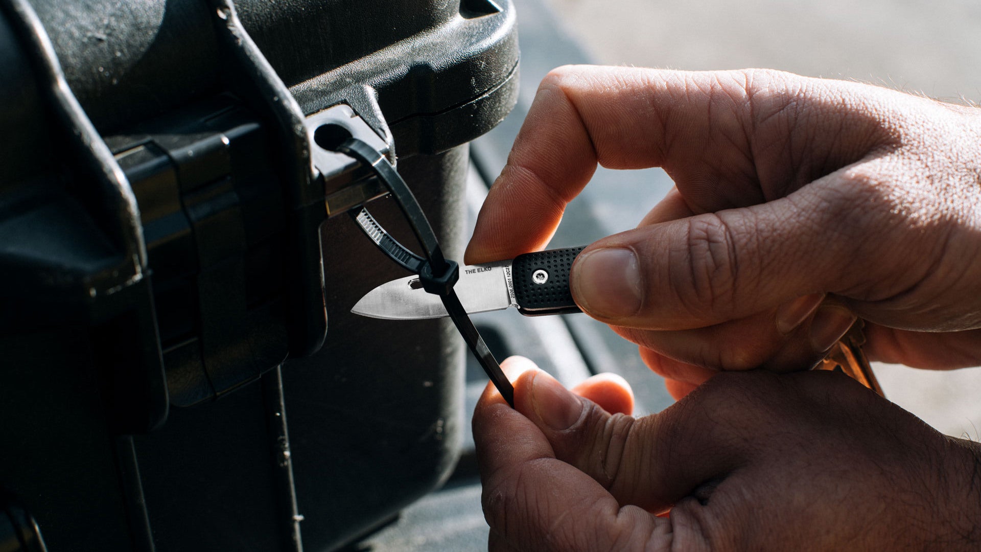Load video: The Elko keychain knife in use.