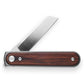 The Duval EDC folding pocket knife with rosewood handle and stainless steel blade.