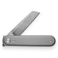 The Duval EDC folding pocket knife with titanium handle and Damascus stainless steel blade.