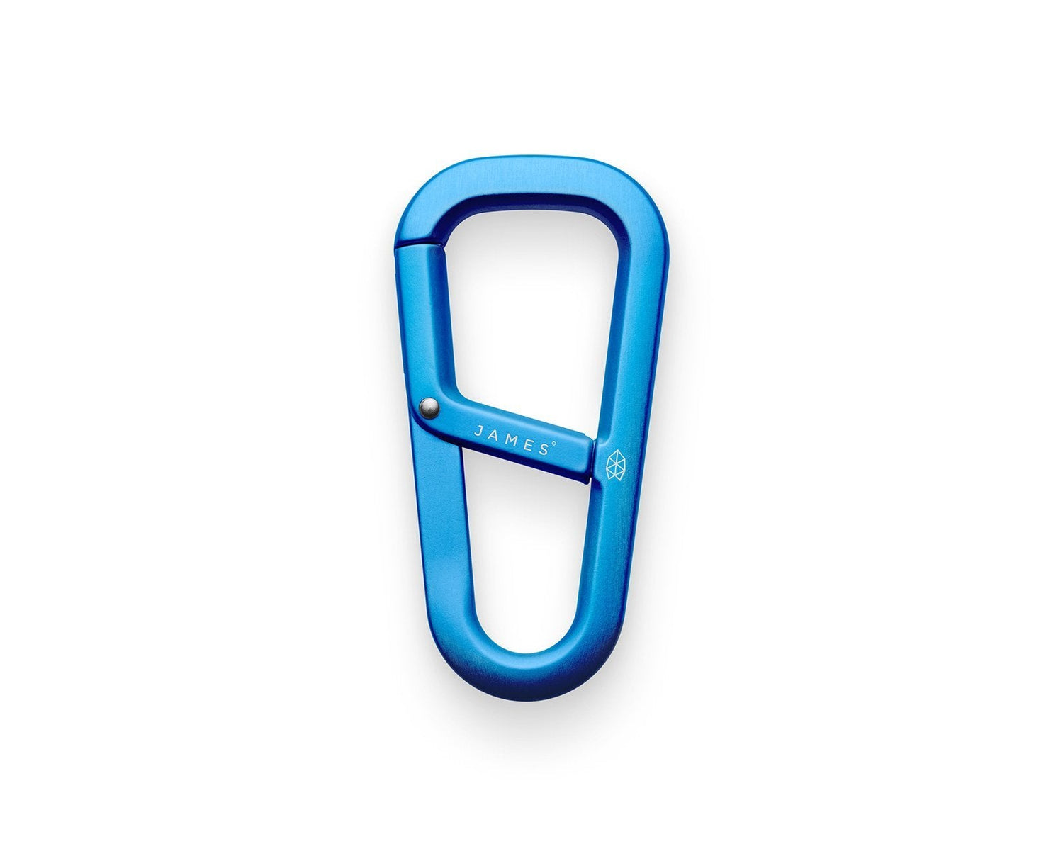 The Hardin EDC keychain carabiner in cerulean blue.