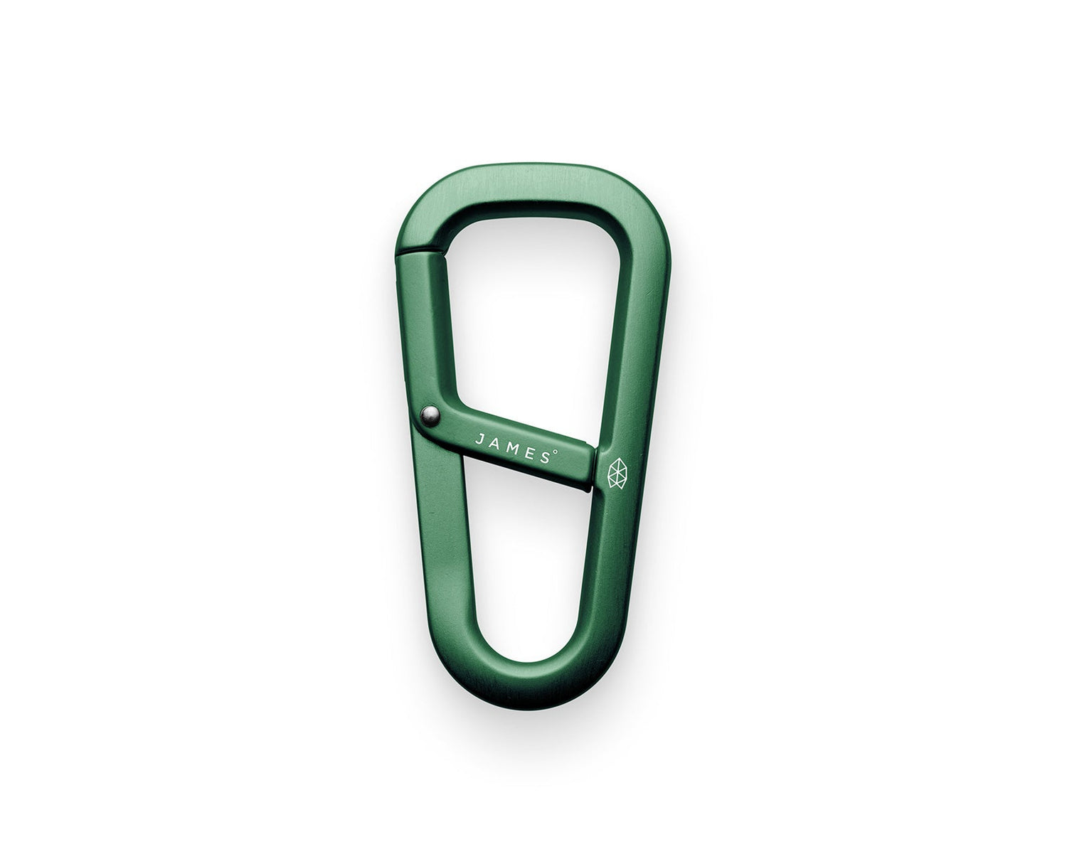 The Hardin EDC keychain carabiner in dark green.