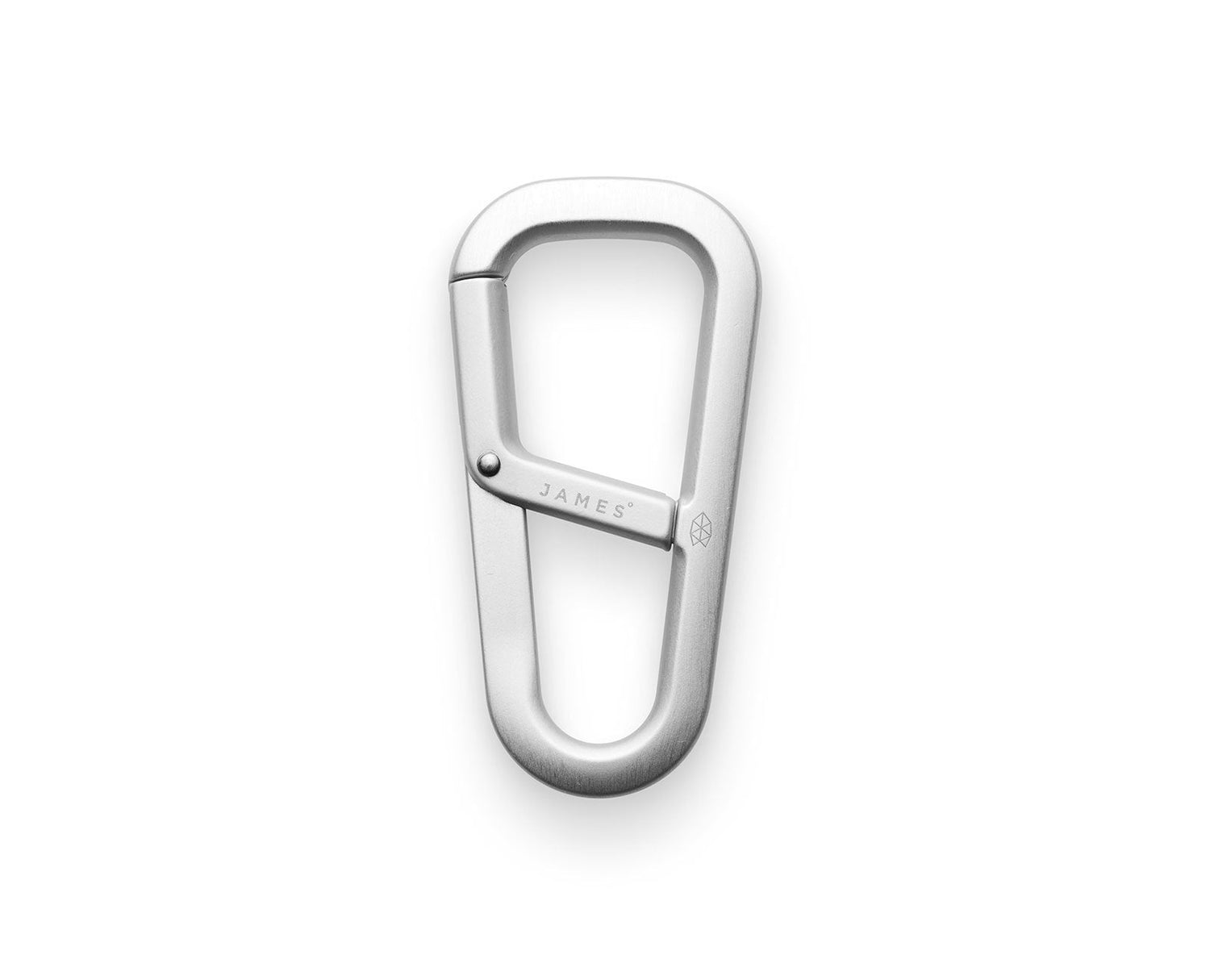 The Hardin EDC keychain carabiner in silver.