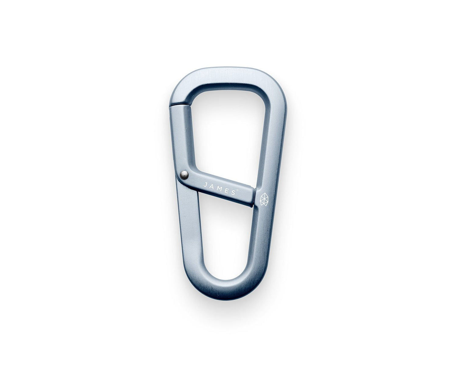 The Hardin EDC keychain carabiner in steel blue.