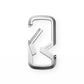 The Mehlville EDC keychain carabiner in titanium with clasp open