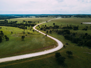 A winding country road through Arkansas.