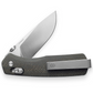 The Carter EDC slide lock folding pocket knife in OD green and stainless steel.