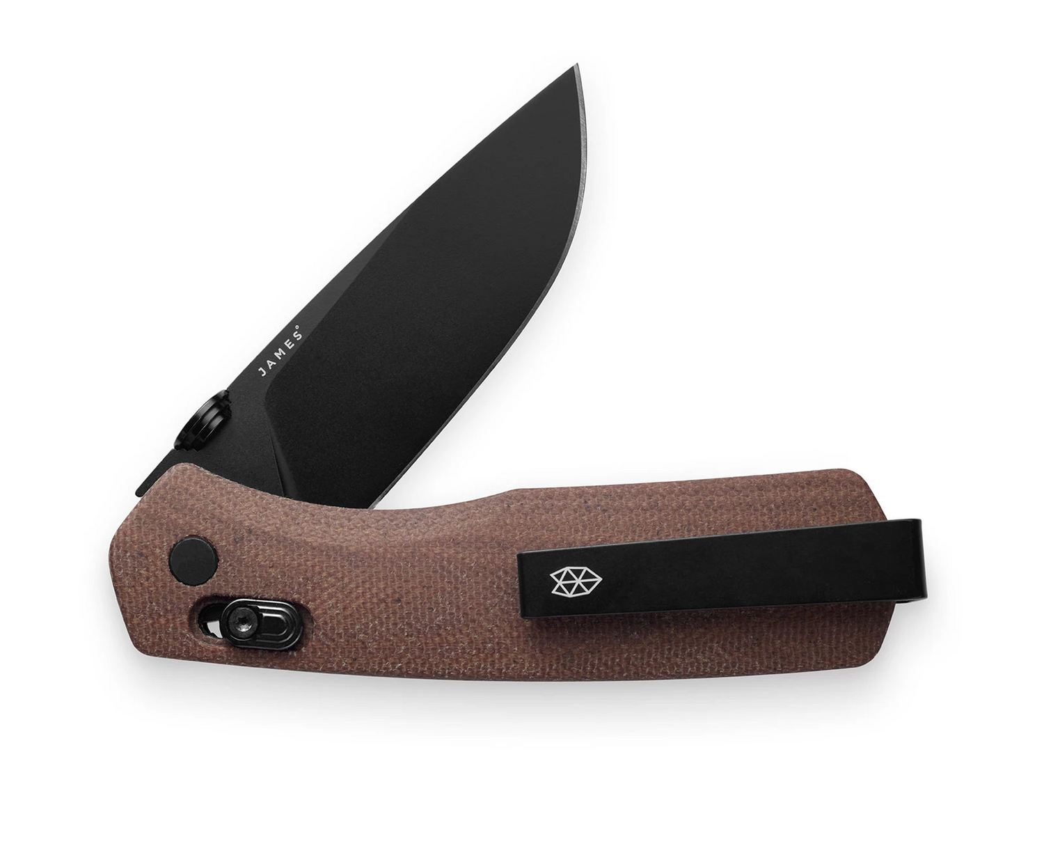 The Carter EDC slide lock folding pocket knife in tan and black.