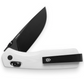 The Carter EDC slide lock folding pocket knife in bone and black.
