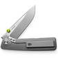 The Barnes integral titanium EDC frame lock folding pocket knife with titanium handle and stainless steel blade.