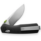 The Carter EDC slide lock folding serrated pocket knife in stainless steel and black.